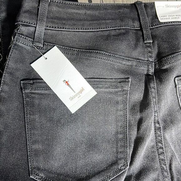 Skinnygirl Women's Larry High Rise Skinny Geometric Print Black Jeans Size 28/6 - Picture 5 of 11